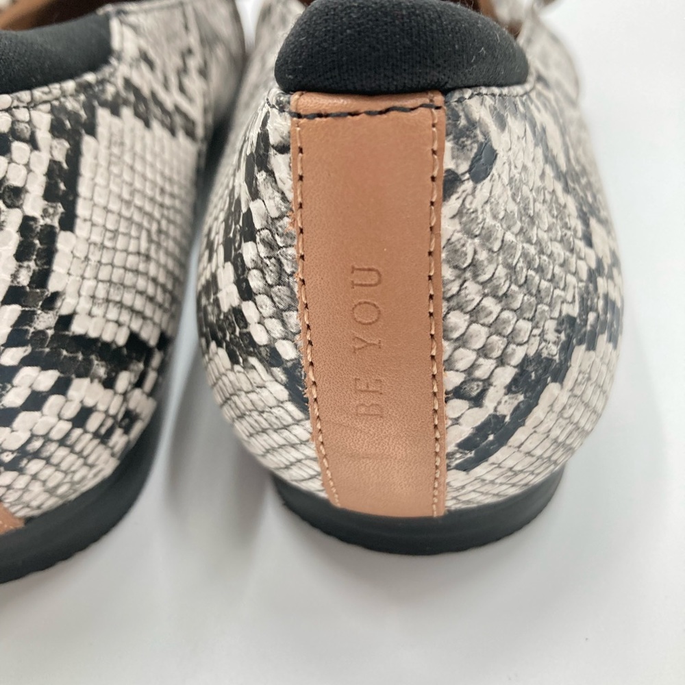 Dr. Scholl's Black and White Snake Print Loafers - Picture 7 of 11